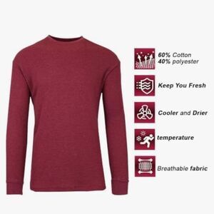 GALAXY BY HARVIC Men's Waffle Knit Thermal Shirt